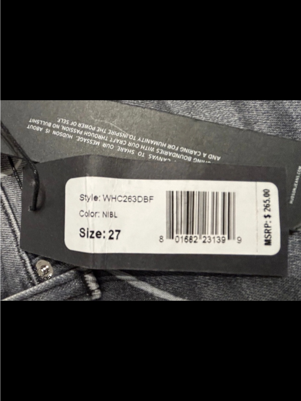 Hudson Jeans Gray Floral Cropped Ankle Jeans - Picture 4 of 6
